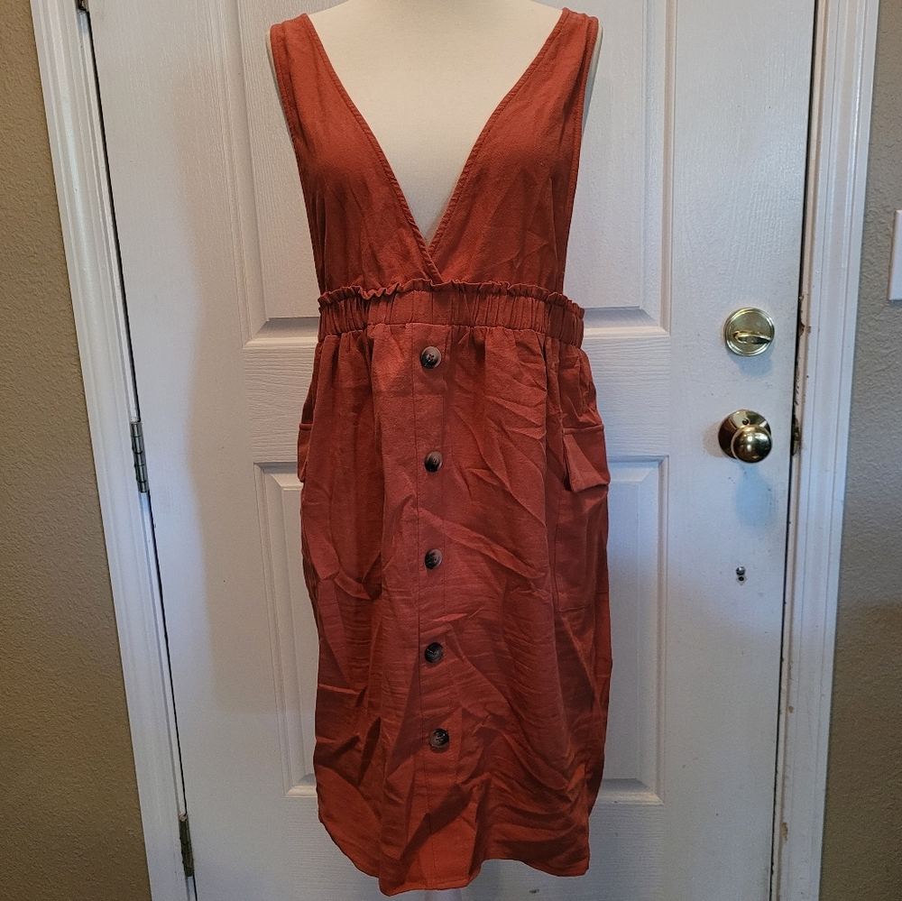 Anthropologie Paper Crane jumper dress contemporary designer size Medium